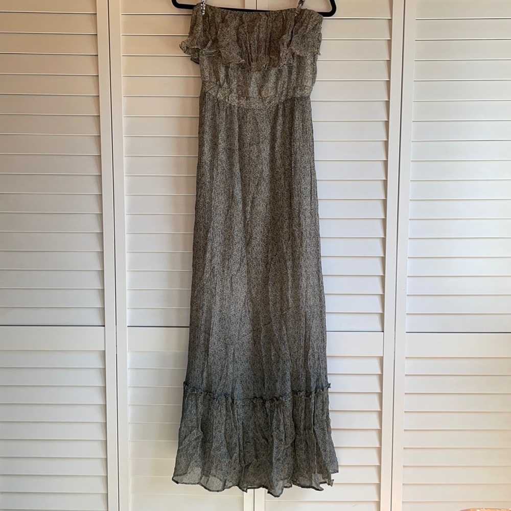 Gypsy 05 💯 silk strapless dress